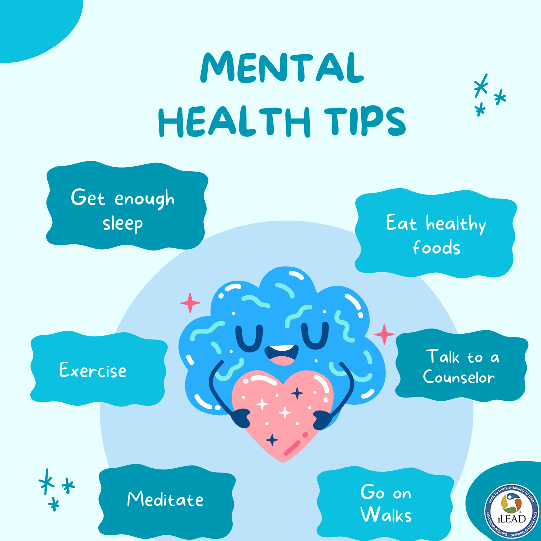Mental Health Tips: Get Enough Sleep, Eat Healthy Foods, Exercise, Talk to a Counselor, Meditate, Go on Walks